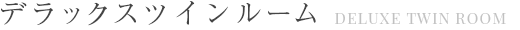 デラックスツインルーム DELUXE TWIN ROOM